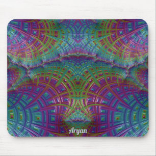 ARYAN ~ Zany Shades Purple Blue Green Aqua ~  Mouse Pad