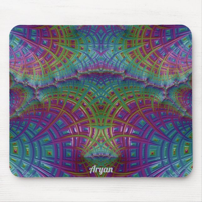 ARYAN ~ Zany Shades Purple Blue Green Aqua ~  Mouse Pad (Front)