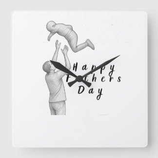 As a gift for Father's Day Square Wall Clock