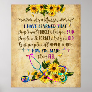 As A Nurse Inspirational & Motivational Poster