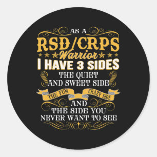 As A Rsdcrps Warrior I Have 3 Sides Fun T Classic Round Sticker