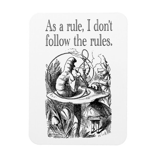 As a Rule I Don't Follow the Rules Magnet (Vertical)