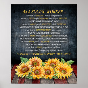 As A Social Worker Inspirational & Motivational Poster