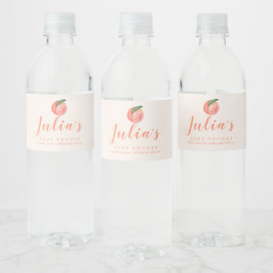 As a Sweet Peach Baby Shower Favour Water Bottle Label
