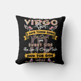 As A Virgo Girl birthday Astrology Zodiac Floral Cushion