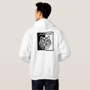 As A Wolf Geometric Art T-Shirt – Black and White Hoodie