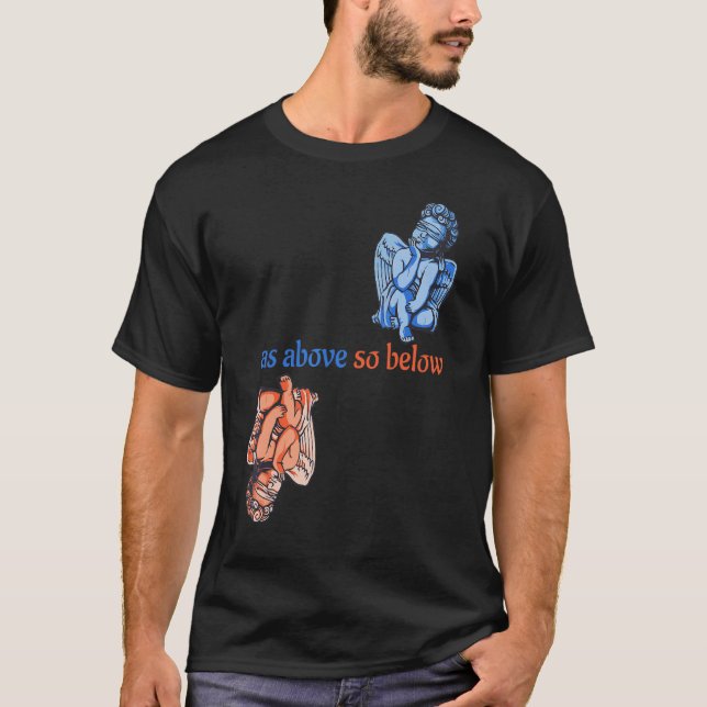 As Above So Below Angels Magic Alchemy Occult T-Shirt (Front)
