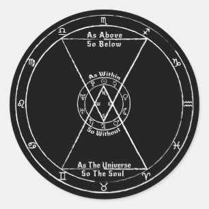 As Above So Below Classic Round Sticker
