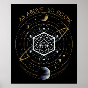 As Above, So Below – Cosmic Sacred Geometry Poster