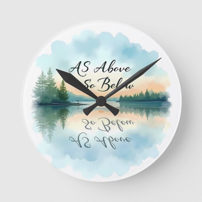 As Above So Below Round Clock (Front)
