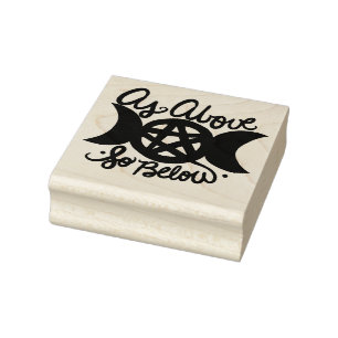 As Above So Below Rubber Stamp