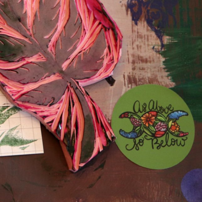 As Above So Below Triple Moon              Classic Round Sticker (Creator Uploaded)