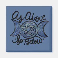As Above So Below Triple Moon Wiccan Art