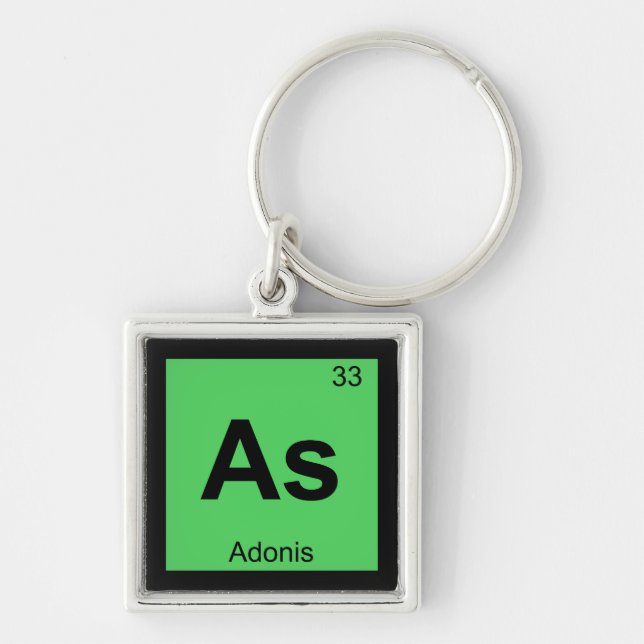 As - Adonis Greek Chemistry Periodic Table Symbol Key Ring (Front)