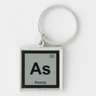 As - Aesop Fables Chemistry Periodic Table Symbol Key Ring