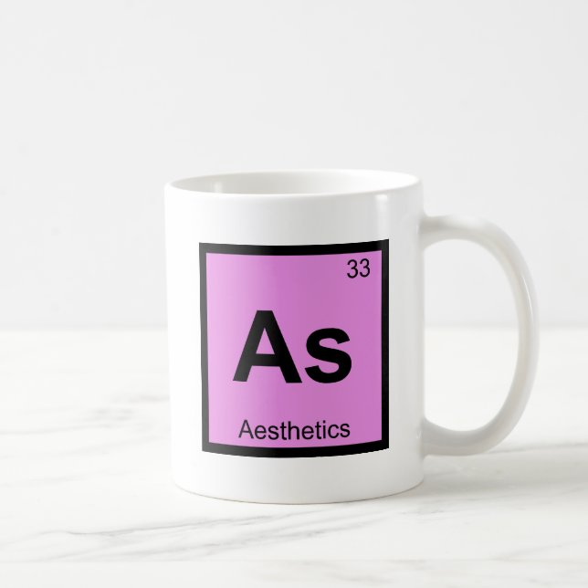 As - Aesthetics Philosophy Chemistry Symbol Coffee Mug (Right)