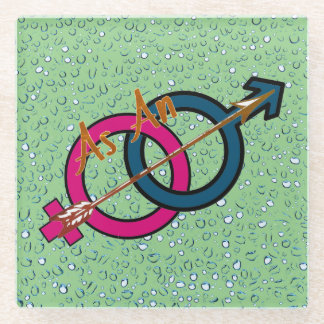 'As An Arrow' Logo Glass Coaster