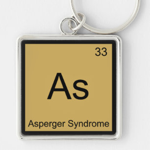 As - Asperger Syndrome Funny Chemistry Element Tee Key Ring