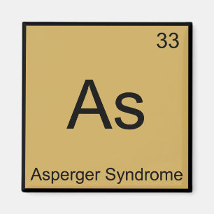 As - Asperger Syndrome Funny Chemistry Element Tee Magnet