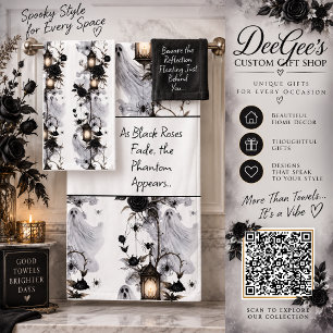 As Black Roses Fade Ghost Towel Set 