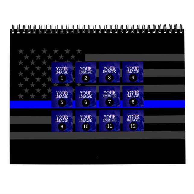 As Easy as 1 to 12 Your Own Blue Line Photo Calendar (Back)