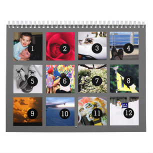 As Easy as 1 to 12 Your Own Grey 2025 Calendar