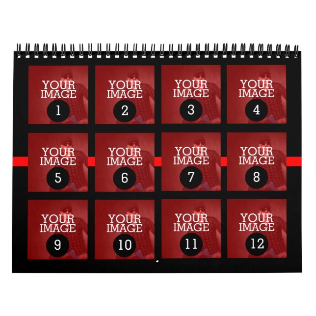 As Easy as 1 to 12 Your Own Red Line Photo Calendar (Cover)