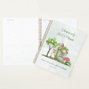 As For Me and My House Bible Verse Watercolor Planner