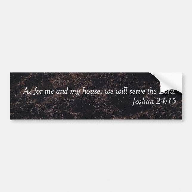 "As for me and my house" Christian Bumper Sticker (Front)