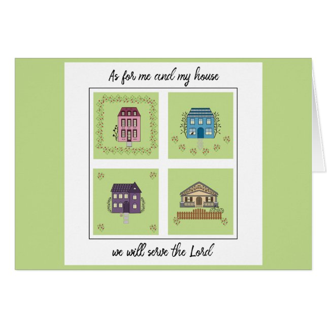 As for me and my house Parakaleo note card (Front Horizontal)