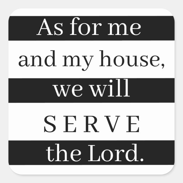 As for me and my house square sticker (Front)