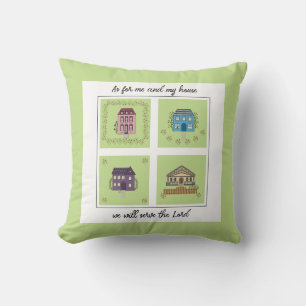 As for me and my house with cute houses cushion