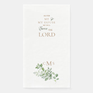 As for Me & My House Gold Monogram Foliage Napkin