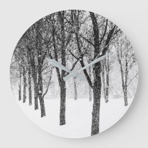 as I side with trees Large Clock