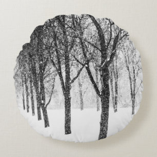 as I side with trees Round Cushion