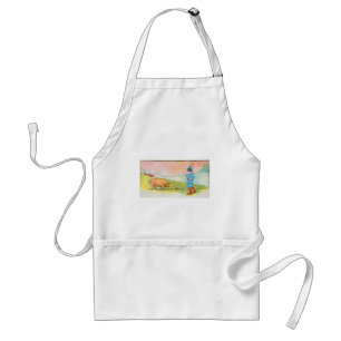 As I Went to Bonner I Met a Pig - Nursery Rhyme Standard Apron