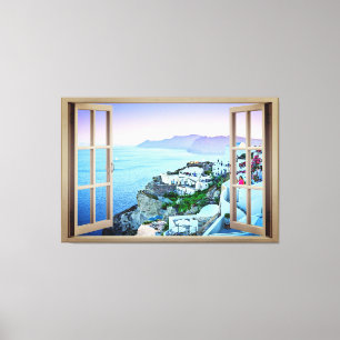 As if you live in Santorini Greece Canvas Print