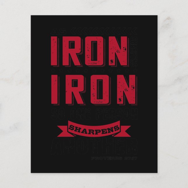 As Iron Sharpens Iron, So One Person Sharpens (Front)