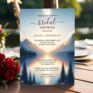 As Lakeside Mountain Fun Nature Lake Bridal Shower Invitation