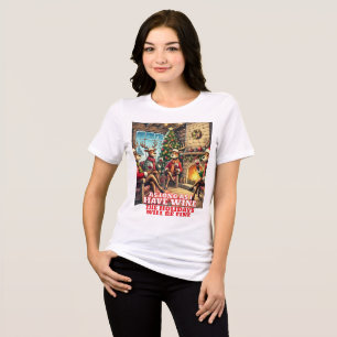 As long as I have wine reindeer Tri-Blend Shirt