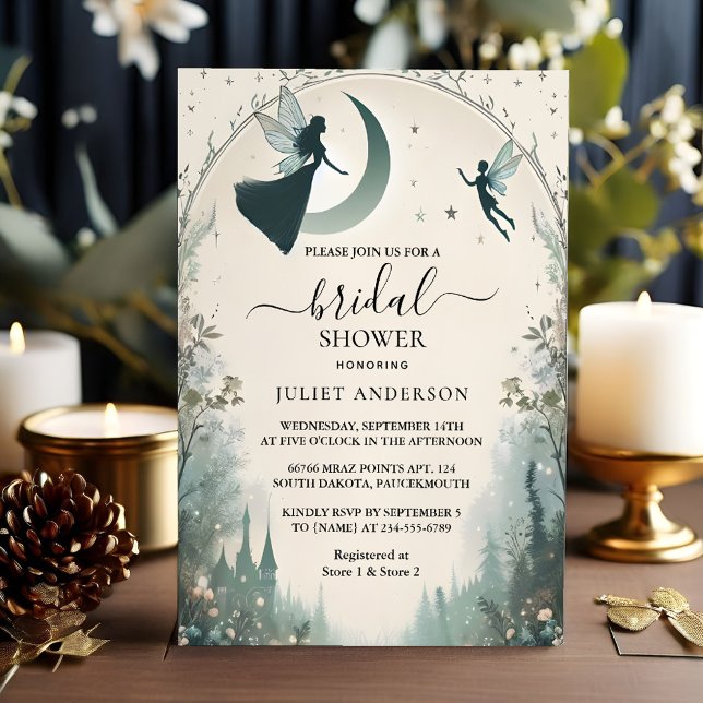 As Magical Dream Mystical Stars Moon Bridal Shower Invitation (Creator Uploaded)