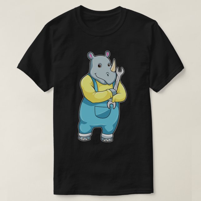 as Mechanic with Wrench T-Shirt (Design Front)