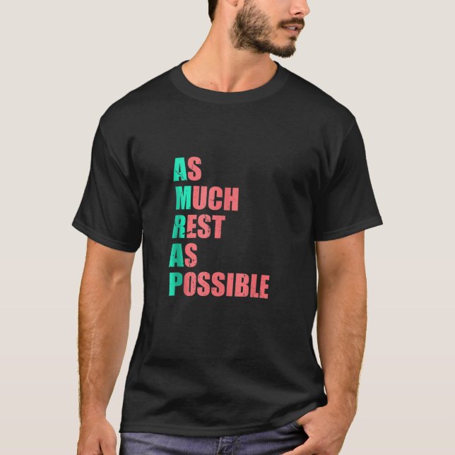 As Much Rest As Possible AMRAP Funny Trendy Tank T (Front)