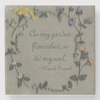 As My Garden Flourished Stone Coaster