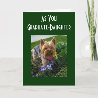 AS OUR DAUGHTER GRADUATES CARD