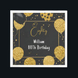 As Retro Fun Adult Humour Happy Chic 80th Birthday Napkin<br><div class="desc">Step back in time and celebrate 80 fabulous years! As Retro Fun Adult Humour Happy Chic 80th Birthday Napkins combines vintage charm with playful humour to create the perfect announcement for this milestone occasion. Impress your guests with a design that’s as chic and timeless as the birthday star. Get ready...</div>