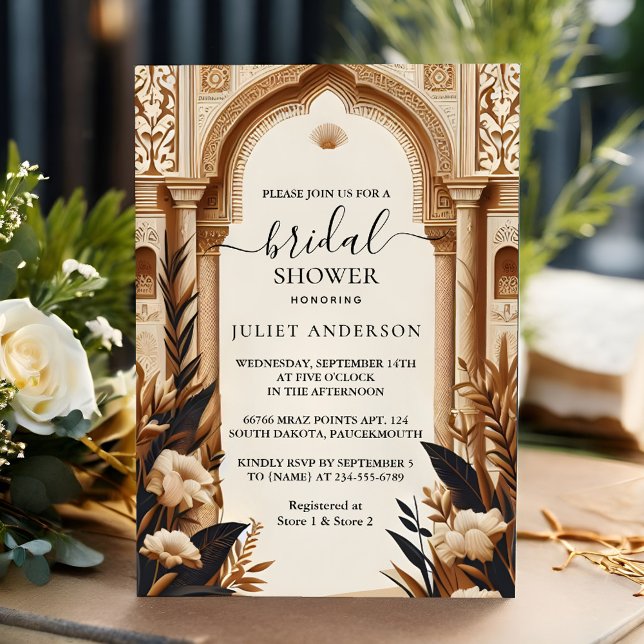 As Rustic Fiesta Rustic Bold Spanish Bridal Shower Invitation (Creator Uploaded)