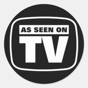 As Seen on TV - Black and White Classic Round Sticker
