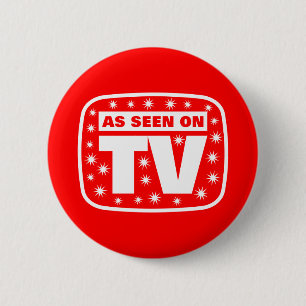 As Seen on TV - CH 2 With Snow Stars 6 Cm Round Badge