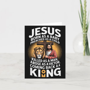 As Shirt Jesus Born Baby Preached Christian Card